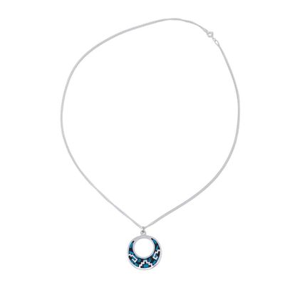 Alternate image for Geometric Turquoise Pendant Necklace from Mexico Window of History
