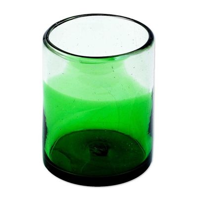Alternate image for Ombre Green Handblown Juice Glasses Set of 6 Jalisco Green