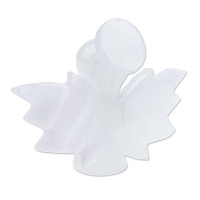 Alternate image for Onyx Sculpture of Angel Handcrafted in Mexico Precious Heaven