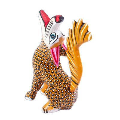 Alternate image for Artisan Crafted Wood Alebrije Yellow Coyote