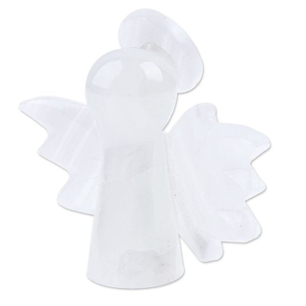 Alternate image for Onyx Sculpture of Angel Handcrafted in Mexico Precious Heaven