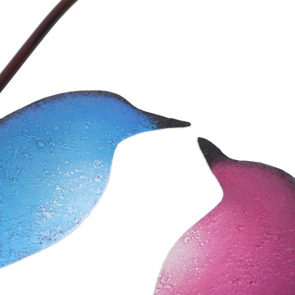Alternate image for Steel Wall Sculpture of Two Birds from Mexico Romantic Birds