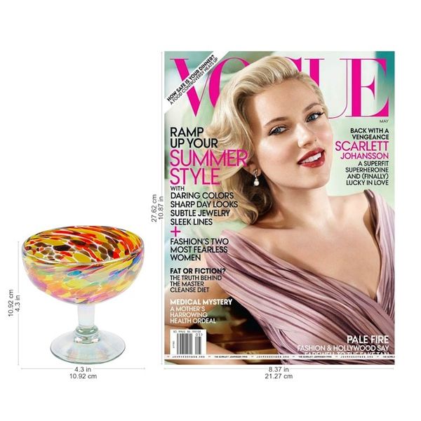 Alternate image for Set of 4 Multicolor Handblown Cocktail Glasses from Mexico Intense Celebration