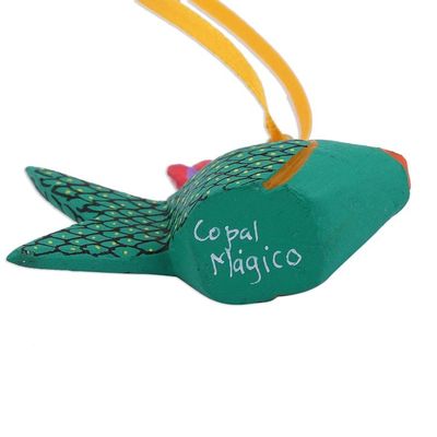 Alternate image for Painted Wood Alebrije Fish Ornaments Set of 5 from Mexico Sweet Fish