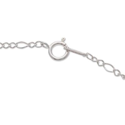 Alternate image for Natural Flower Forget-Me-Not Heart Necklace from Mexico Forget-Me-Not Heart