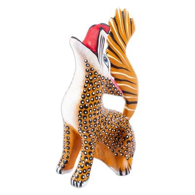 Alternate image for Artisan Crafted Wood Alebrije Yellow Coyote