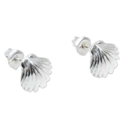 Alternate image for Sterling Silver Stud Earrings With Seashell Motif Acapulco Dreams