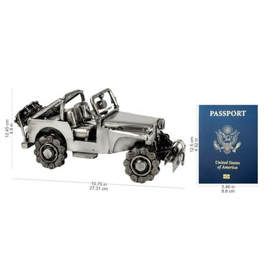 Alternate image for Artisan Crafted 4 x 4 Metal Recycled Auto Parts Sculpture Rustic Off-Road Jeep