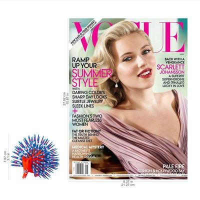 Alternate image for Copal Wood Alebrije Porcupine Sculpture in Red and Blue Cute Porcupine in Red