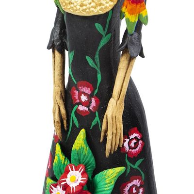 Alternate image for Handmade Ceramic Day of the Dead Statuette La Catrina Regina