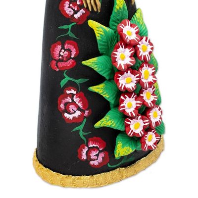 Alternate image for Handmade Ceramic Day of the Dead Statuette La Catrina Regina