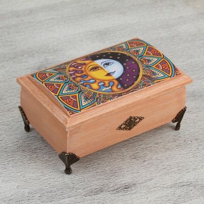 Alternate image for Sun and Moon Decoupage Wood Decorative Box from Mexico Life is Good