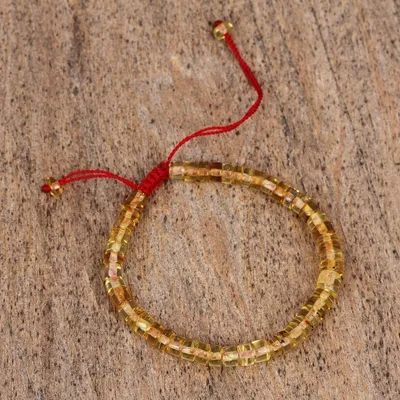 Alternate image for Natural Mexican Amber Adjustable Beaded Strand Bracelet Sun Spots