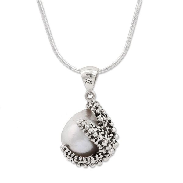 Alternate image for Cultured Pearl Starfish Pendant Necklace from Mexico Loving Starfish