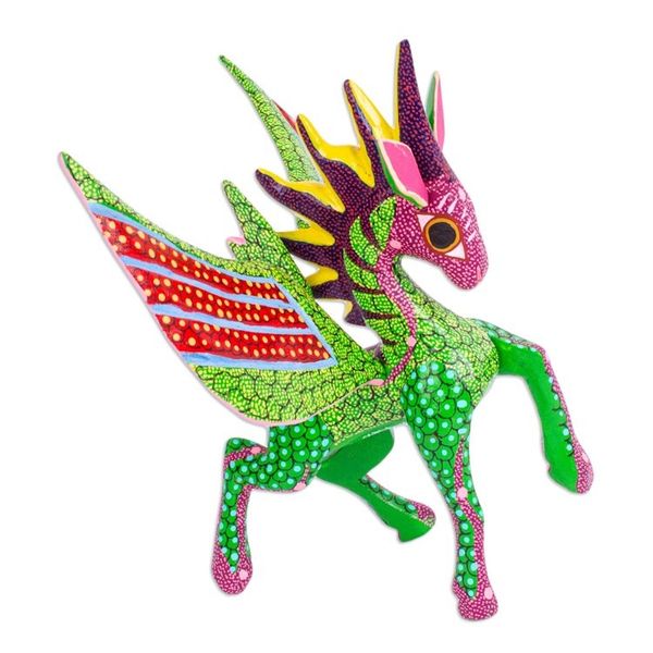 Alternate image for Hand Painted Pegasus Alebrije Sculpture Mythical Pegasus