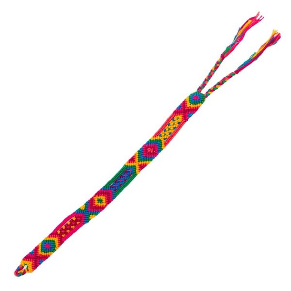 Alternate image for Multicolored Cotton Macrame Wristband Bracelet Mandala Geometry