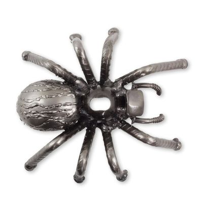 Alternate image for Eco-Friendly Upcycled Metal Spider Sculpture from Mexico Rustic Tarantula