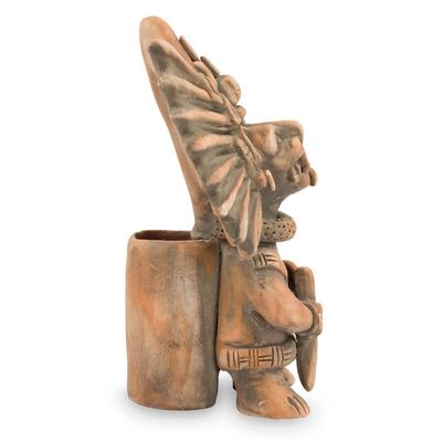 Alternate image for Collectible Zapotec Ceramic Statuette Museum Replica Zapotec Bat Deity Urn