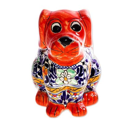 Alternate image for Talavera Style Ceramic Dog Planter from Mexico Best Friend