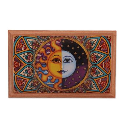 Alternate image for Sun and Moon Decoupage Wood Decorative Box from Mexico Life is Good