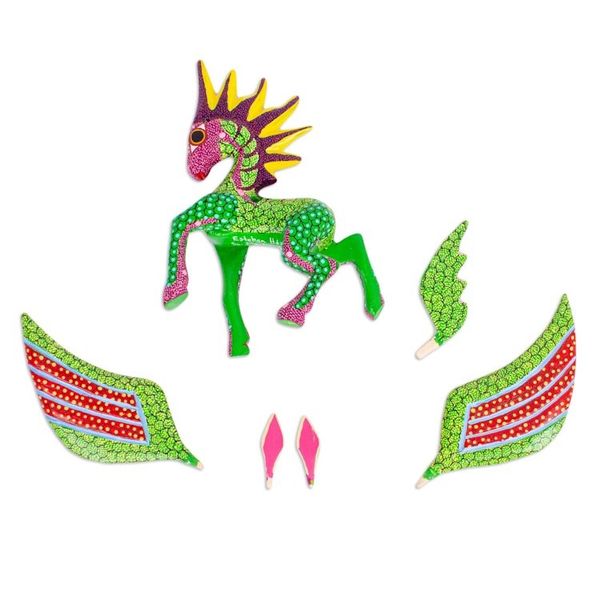 Alternate image for Hand Painted Pegasus Alebrije Sculpture Mythical Pegasus