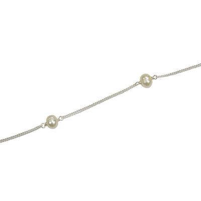 Alternate image for Artisan Crafted Cultured Pearl and Sterling Silver Necklace Pearl Dance