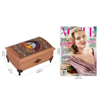 Alternate image for Sun and Moon Decoupage Wood Decorative Box from Mexico Life is Good