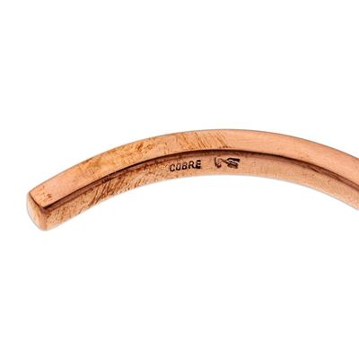 Alternate image for Polished Copper Cuff Bracelet Crafted in Mexico Minimalist Charm