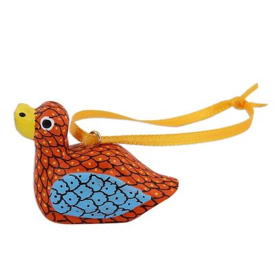 Alternate image for Painted Wood Alebrije Duck Ornaments Set of 5 from Mexico Sweet Ducks
