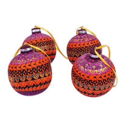 Alternate image for Artisan Crafted Wood Alebrije Ornaments Oaxacan Sunrise