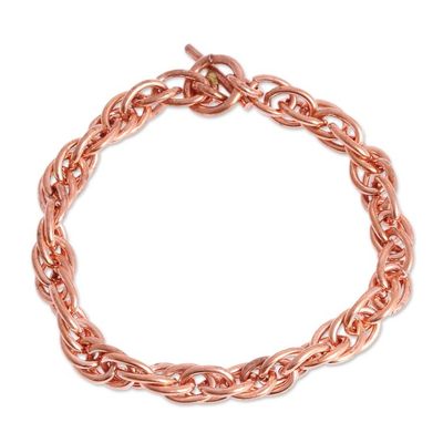 Alternate image for Handcrafted Copper Rope Chain Bracelet from Mexico Bright Connection