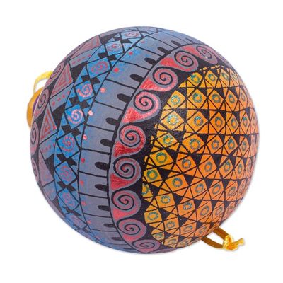 Alternate image for Hand Painted Wood Ornaments Set of 4 Oaxacan Christmas