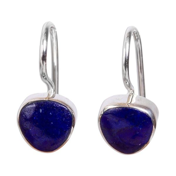 Alternate image for Taxco Lapis Lazuli Drop Earrings from Mexico Gleaming Gems