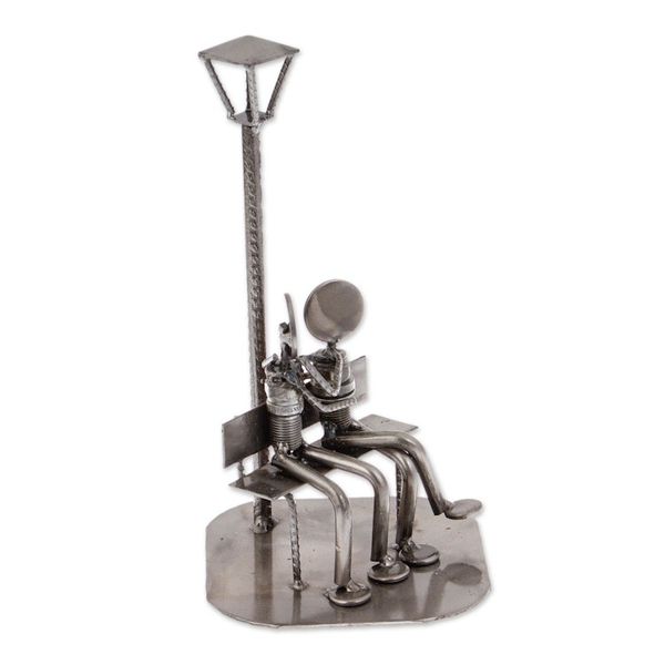 Alternate image for Romantic Recycled Metal Sculpture That First Kiss