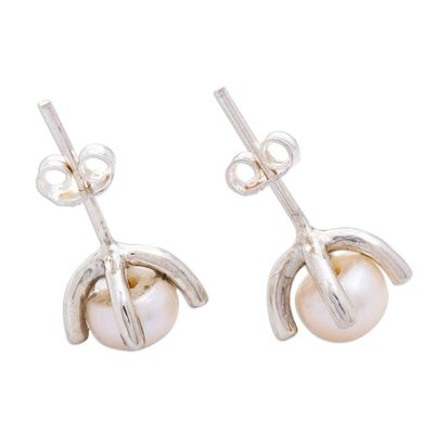 Alternate image for Classic Cultured Pearl Stud Earrings Splendid Moon