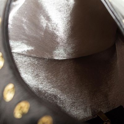 Alternate image for Handcrafted Black Leather Hobo-Style Boho Chic Shoulder Bag Relaxed Chic in Black