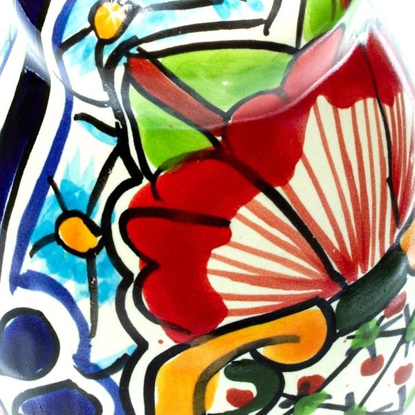 Alternate image for Talavera-Style Ceramic Liquid Soap Dispenser Talavera Bouquet