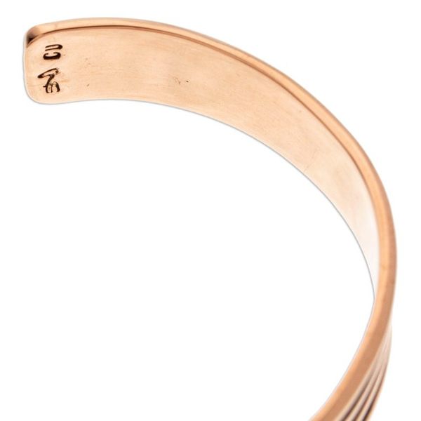 Alternate image for Copper Cuff Bracelet with Stripes Made in Mexico Streaky Charm