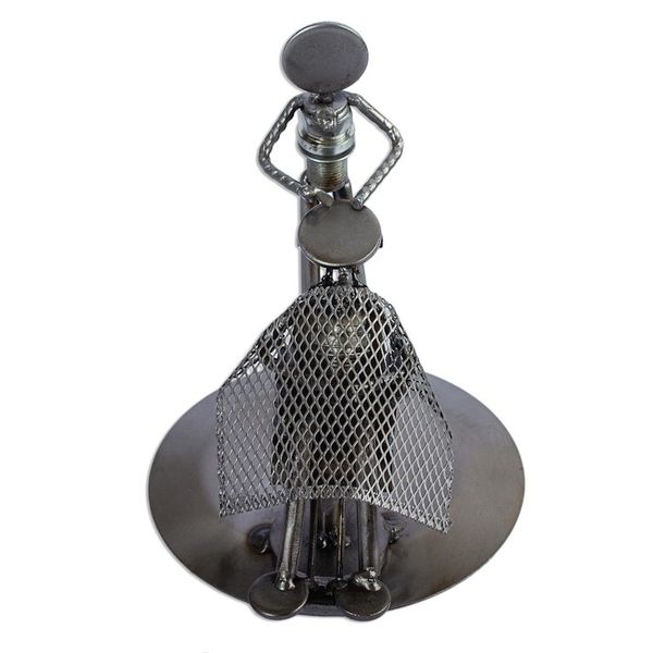 Alternate image for Rustic Metal Sculpture of Barber from Mexico Rustic Barber