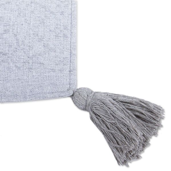 Alternate image for Light Grey All Cotton Cushion Cover from Mexico Oaxaca Diamonds in Ash Grey