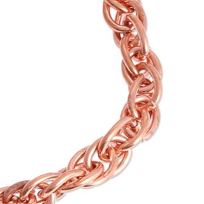 Alternate image for Handcrafted Copper Rope Chain Bracelet from Mexico Bright Connection