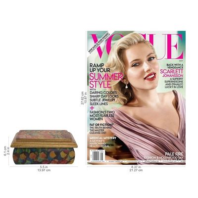 Alternate image for Huichol Women on Wood Decoupage Jewelry Box with Mirror Huichol Women