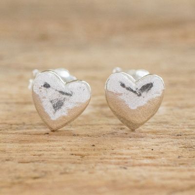 Alternate image for Fine Silver Earrings from Guatemala Heart Brilliance