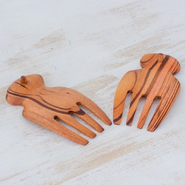 Alternate image for Handcrafted Jobillo Wood Salad Forks from Guatemala Homemade Delights