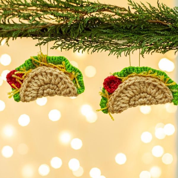 Alternate image for Fun Taco Christmas Ornaments Pair Tacos for Christmas