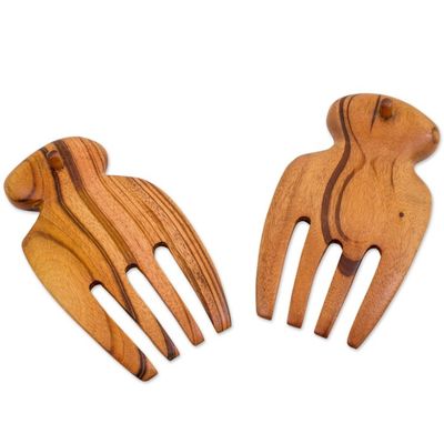 Alternate image for Handcrafted Jobillo Wood Salad Forks from Guatemala Homemade Delights