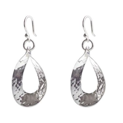 Alternate image for Artisan Crafted Sterling Silver Earrings Taxco Modern