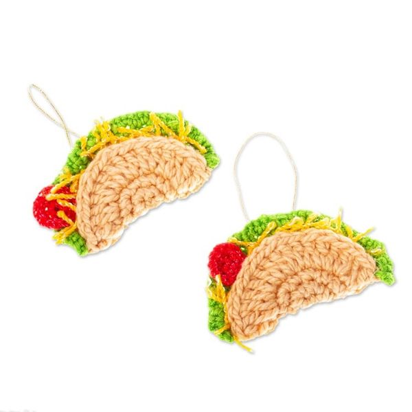 Alternate image for Fun Taco Christmas Ornaments Pair Tacos for Christmas