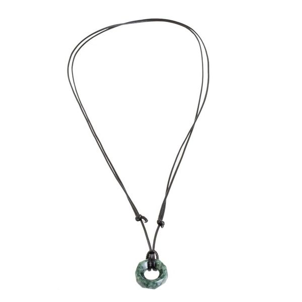 Alternate image for Faceted Green Jade Pendant Necklace from Guatemala Green Ancestral Treasure