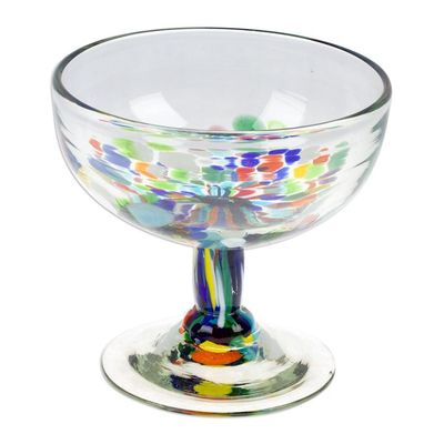 Alternate image for Two Colorful Cocktail Glasses Handblown from Recycled Glass Chromatic Gala
